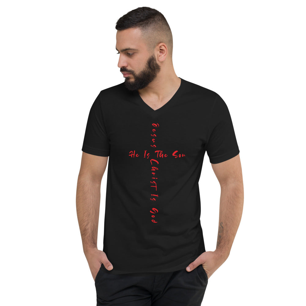 Jesus Christ Is God V-Neck T-Shirt