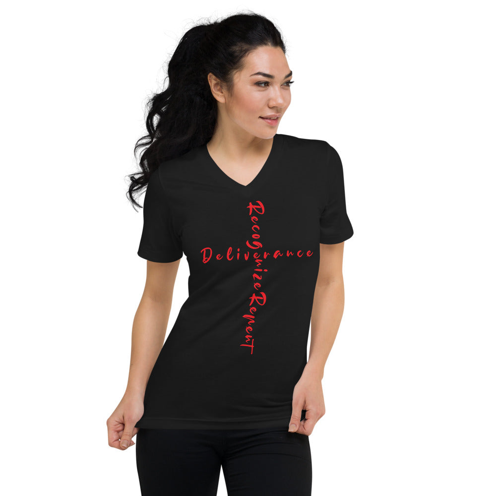 Deliverance_Recognize Repent V-Neck T-Shirt