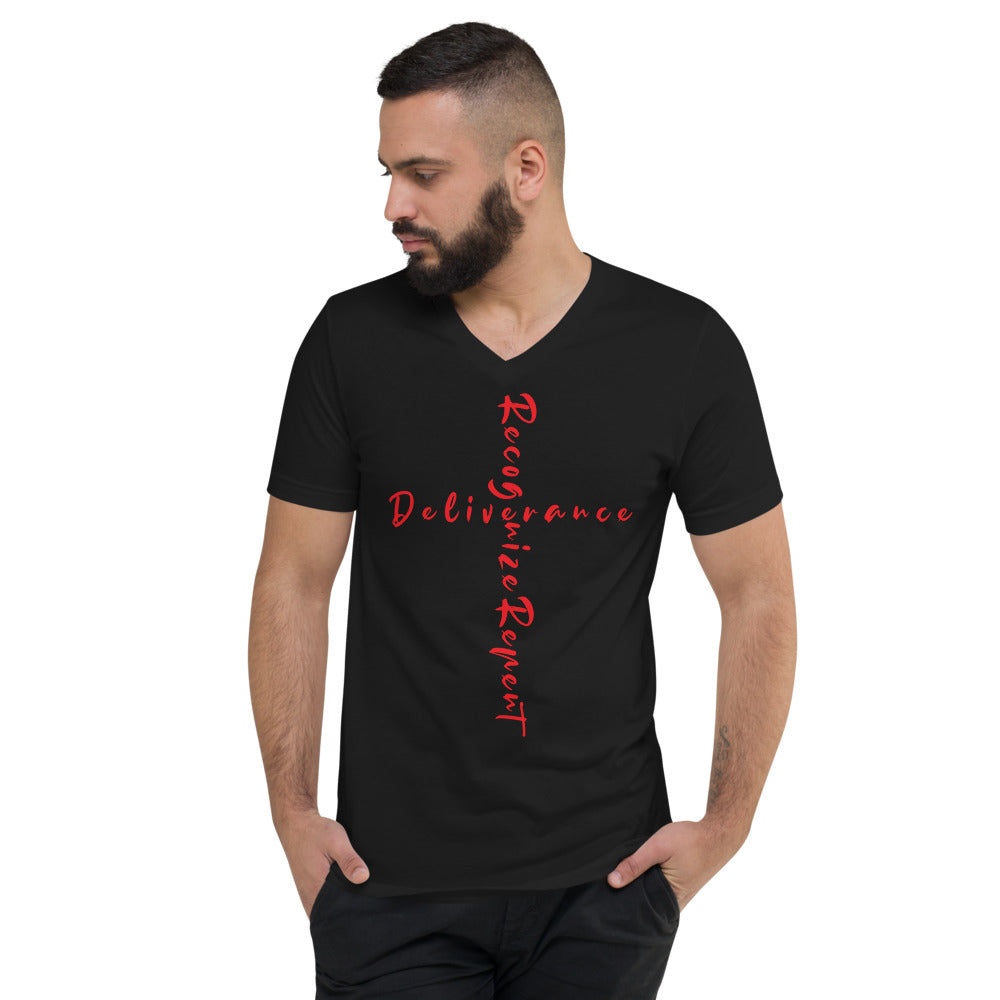 Deliverance_Recognize Repent V-Neck T-Shirt