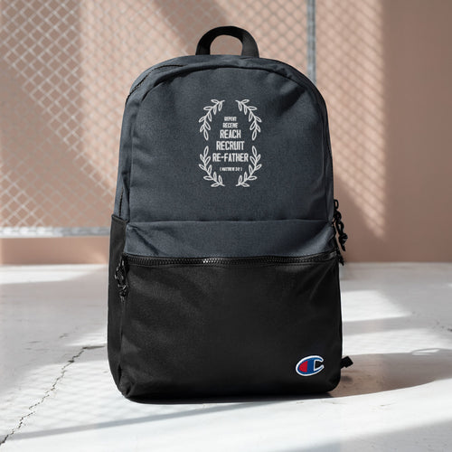 Repent, Receive, Reach, Recruit, ReFather (Matthew 3:2) Champion Backpack - Have You Read The Red