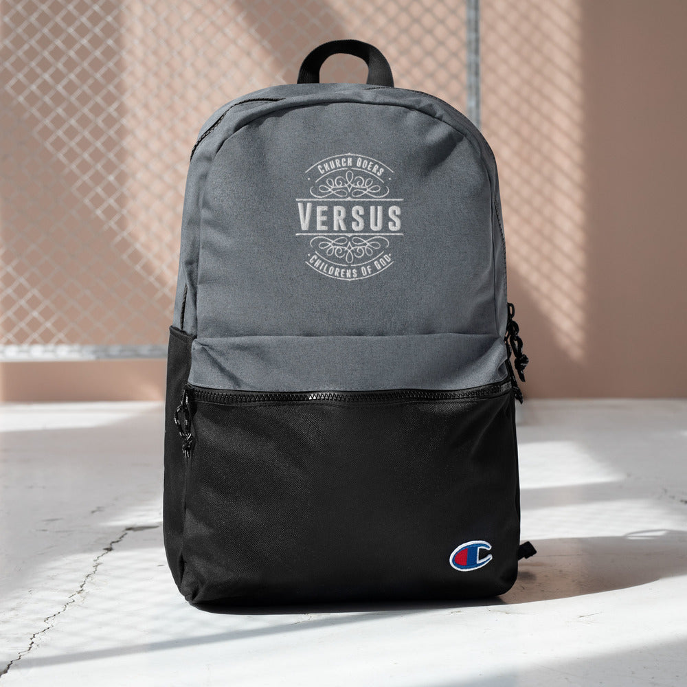 Church Goers vs. Children of God (Genesis 3:15) Champion Backpack