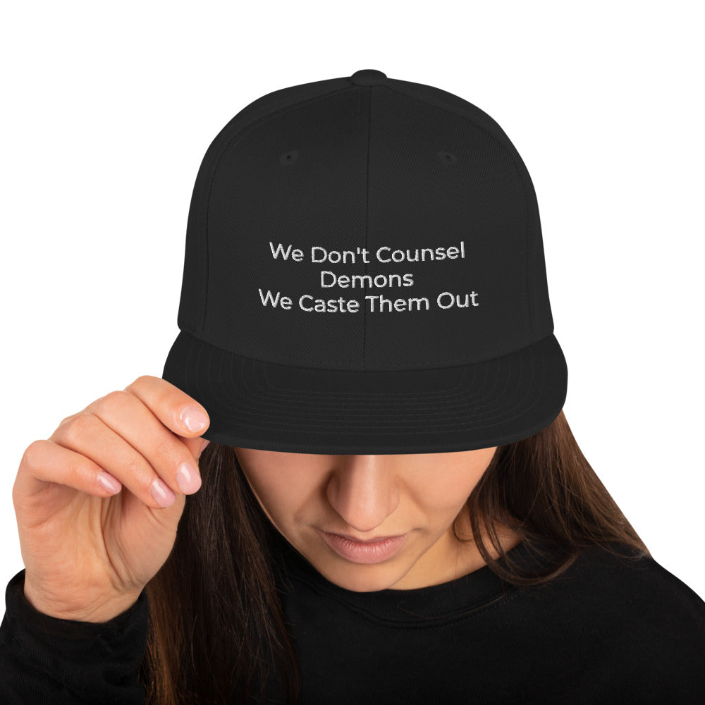 We Don't Counsel Demons Snapback Hat - Have You Read The Red