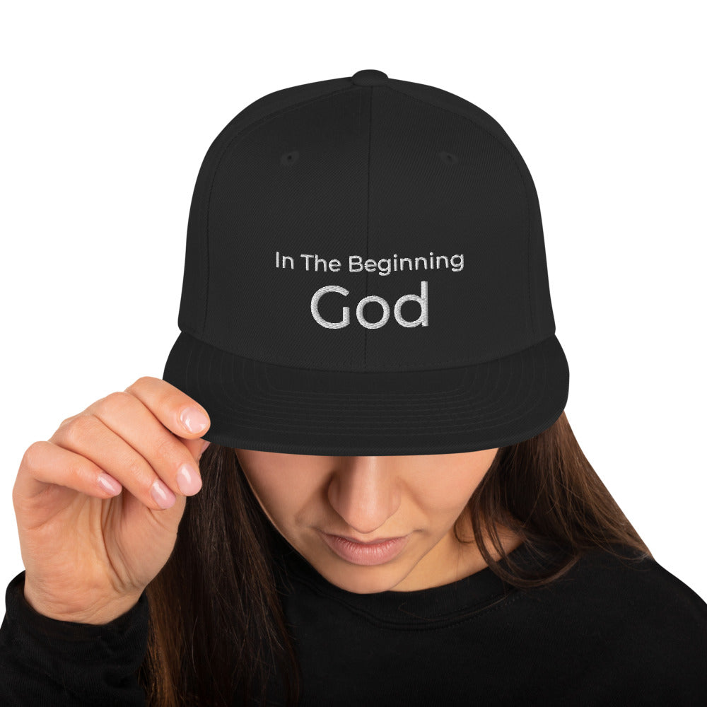 In The Beginning God Snapback Hat - Have You Read The Red