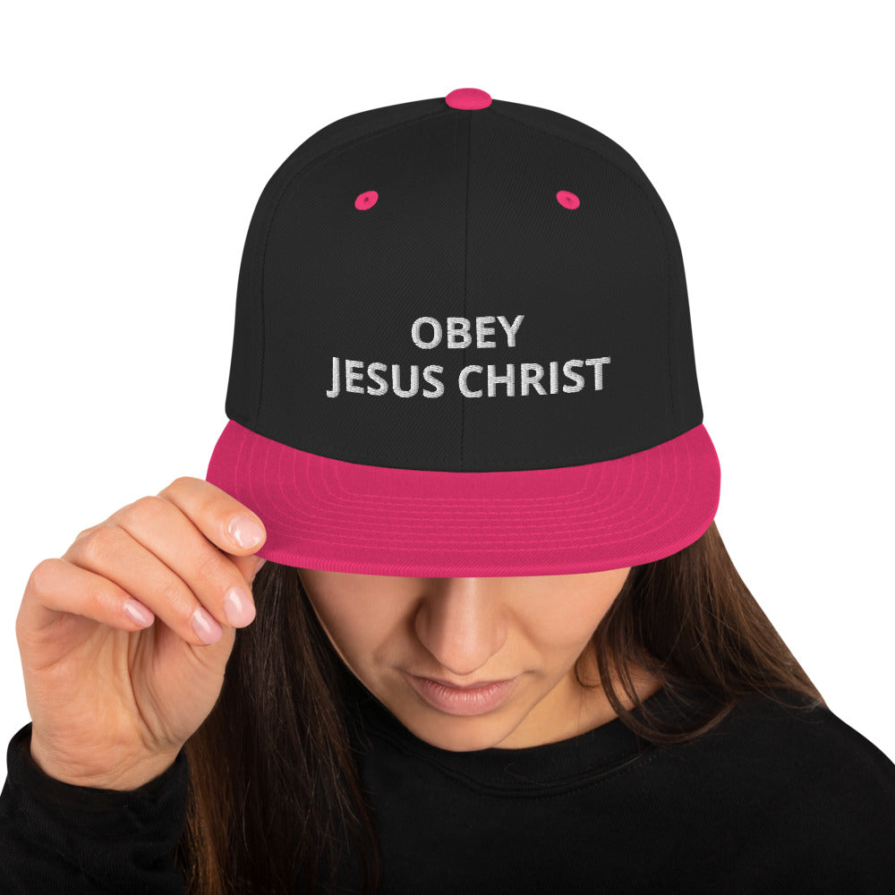 Obey Jesus Christ Snapback Hat - Have You Read The Red