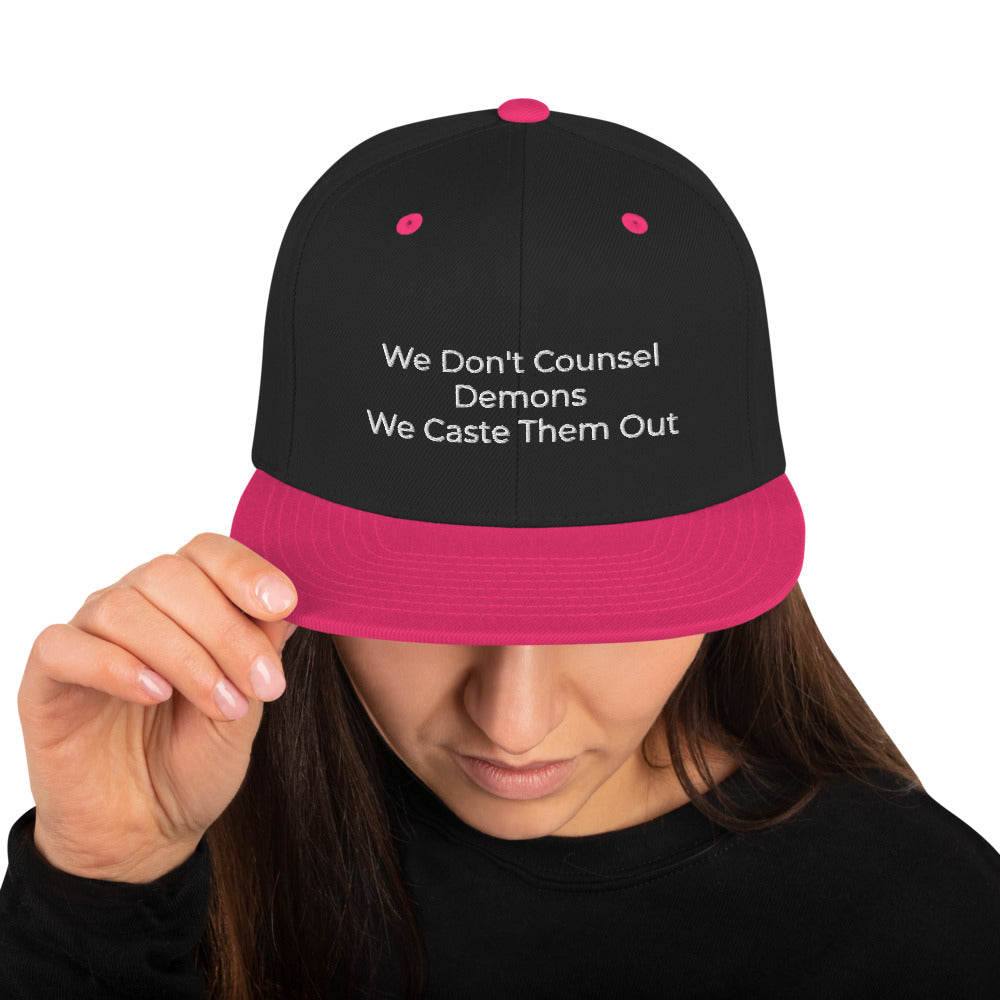 We Don't Counsel Demons Snapback Hat - Have You Read The Red