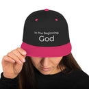 In The Beginning God Snapback Hat - Have You Read The Red