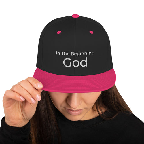 In The Beginning God Snapback Hat - Have You Read The Red