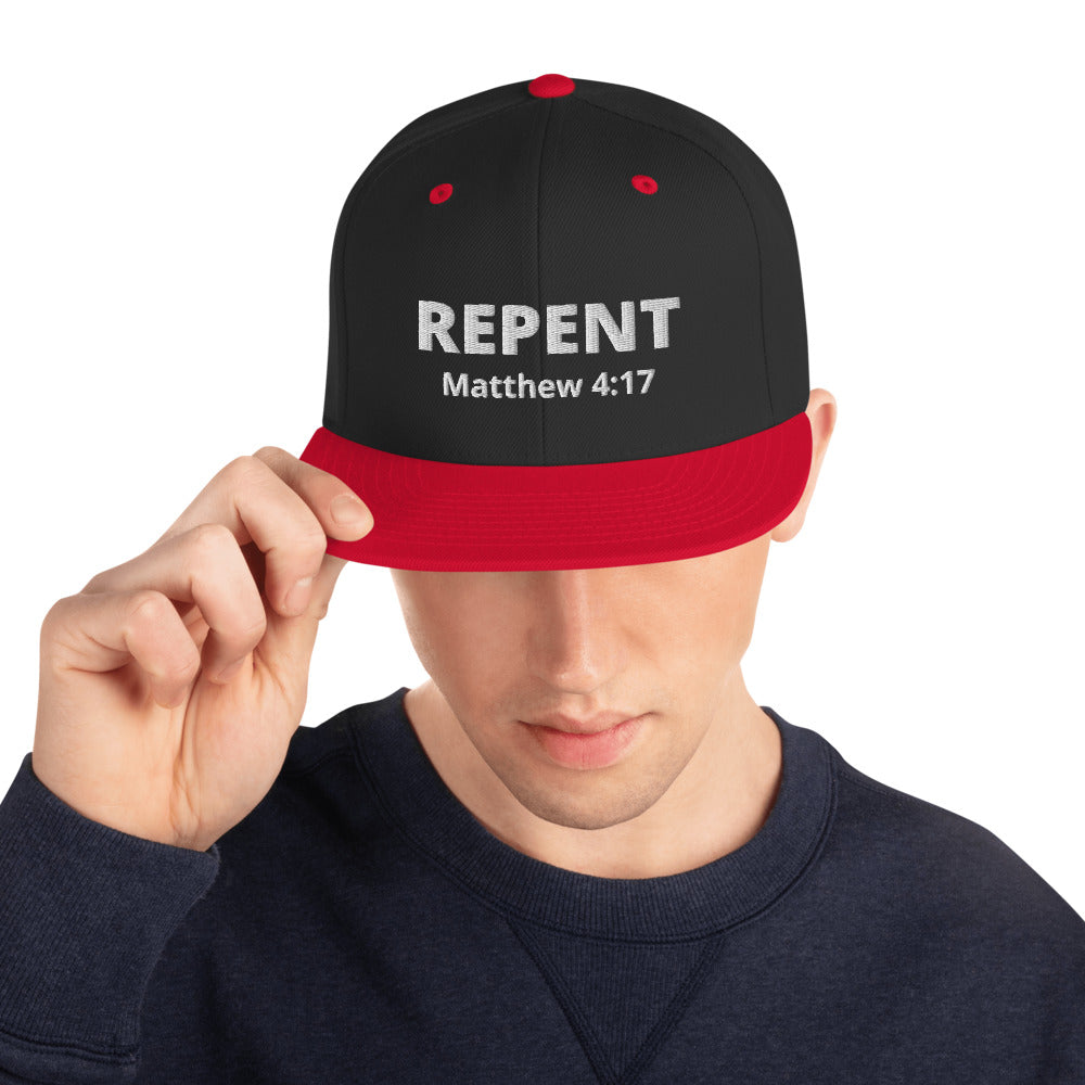 Repent Matthew 4:17 Snapback Hat