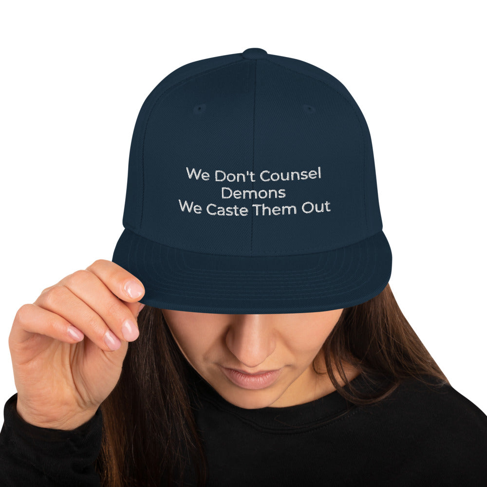 We Don't Counsel Demons Snapback Hat - Have You Read The Red