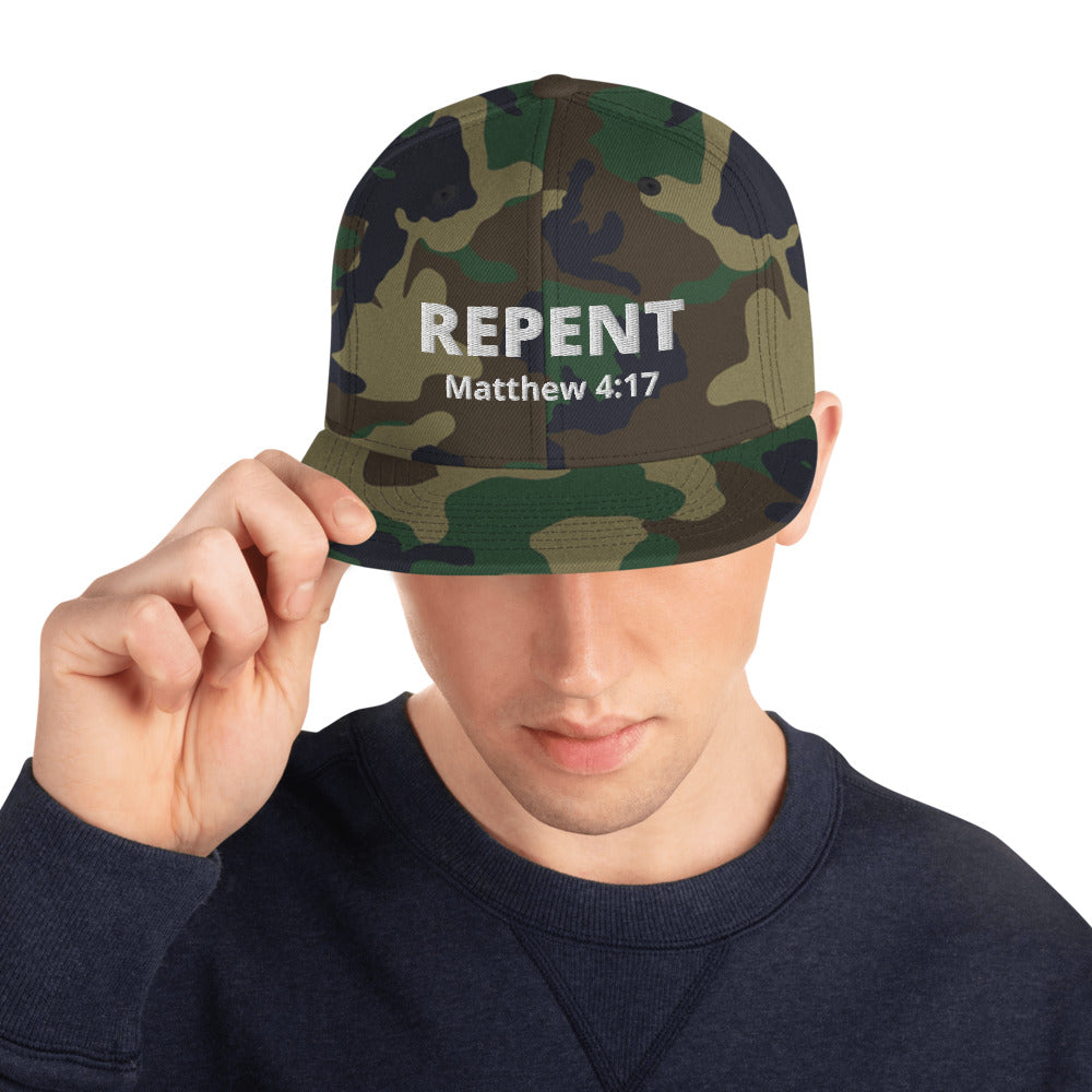 Repent Matthew 4:17 Snapback Hat - Have You Read The Red