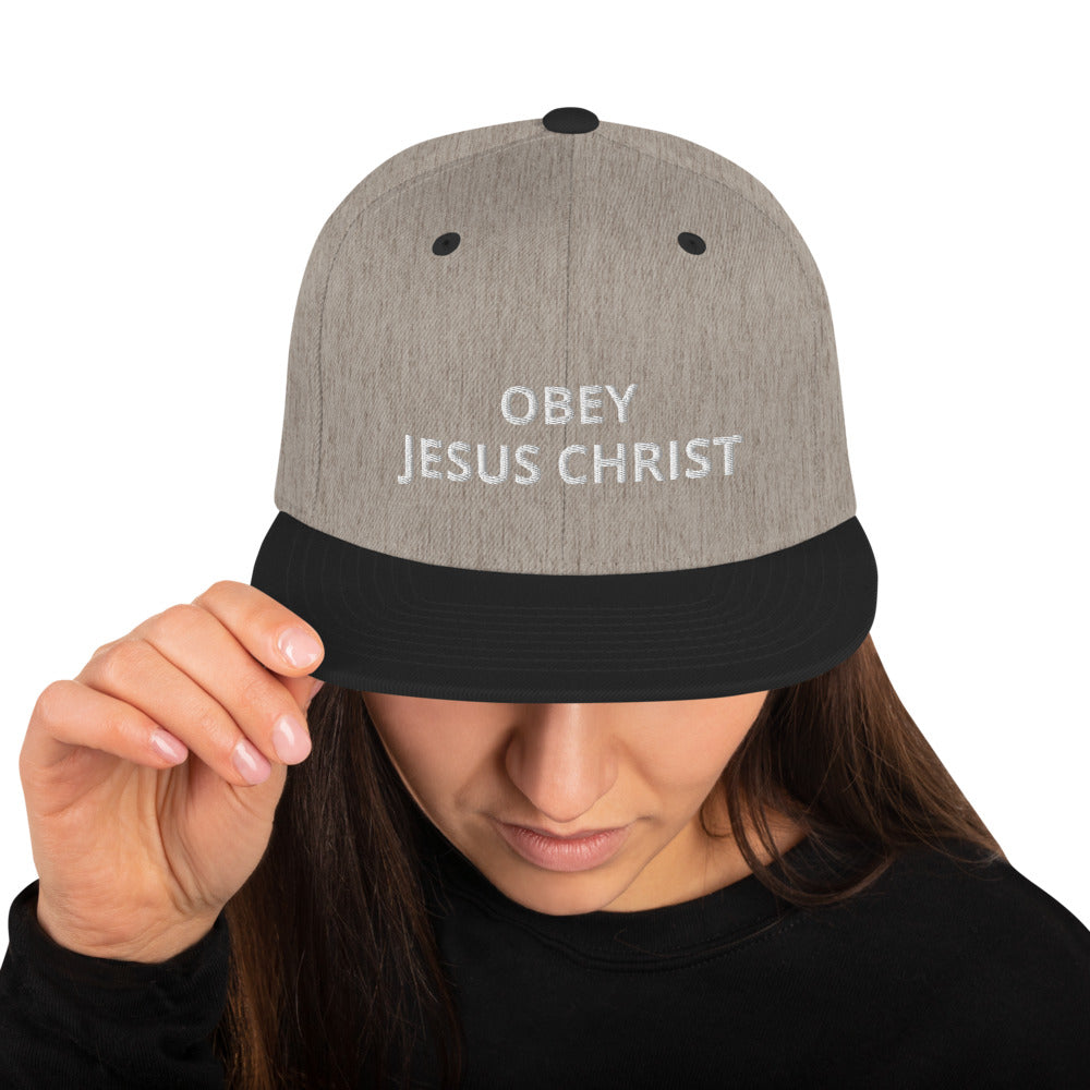 Obey Jesus Christ Snapback Hat - Have You Read The Red