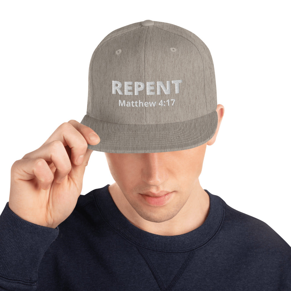 Repent Matthew 4:17 Snapback Hat - Have You Read The Red
