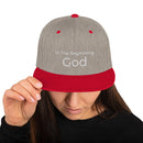 In The Beginning God Snapback Hat - Have You Read The Red