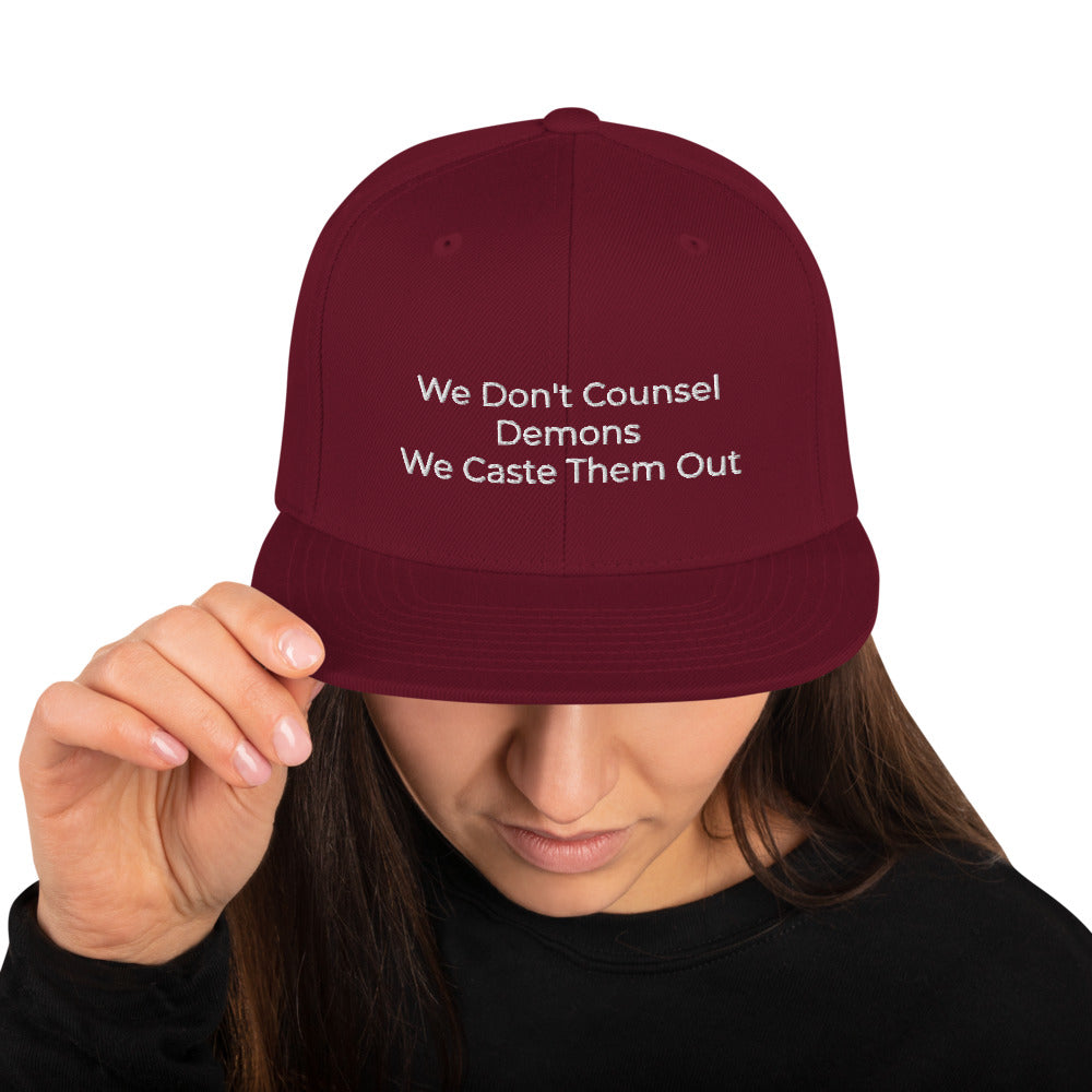 We Don't Counsel Demons Snapback Hat - Have You Read The Red