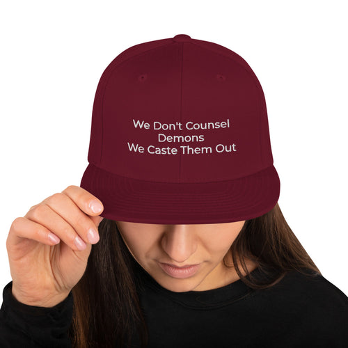 We Don't Counsel Demons Snapback Hat - Have You Read The Red