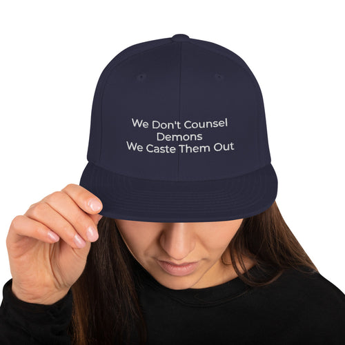 We Don't Counsel Demons Snapback Hat - Have You Read The Red