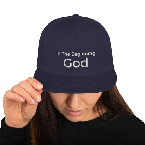 In The Beginning God Snapback Hat - Have You Read The Red