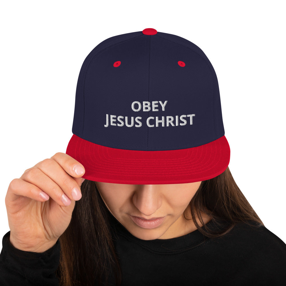 Obey Jesus Christ Snapback Hat - Have You Read The Red