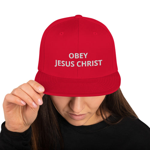 Obey Jesus Christ Snapback Hat - Have You Read The Red