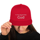 In The Beginning God Snapback Hat - Have You Read The Red