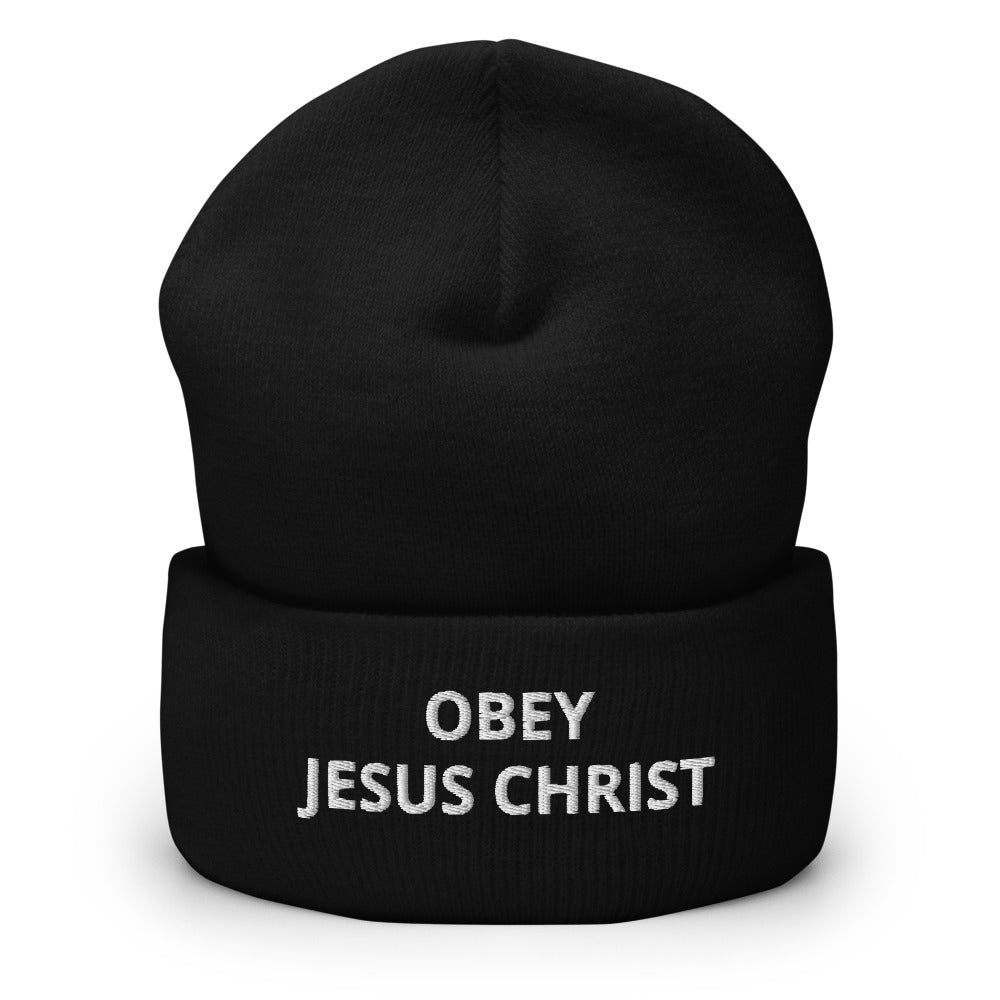 Obey Jesus Christ Cuffed Beanie - Have You Read The Red