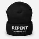 Repent Matthew 4:17 Cuffed Beanie - Have You Read The Red