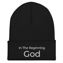 In The Beginning God Cuffed Beanie - Have You Read The Red