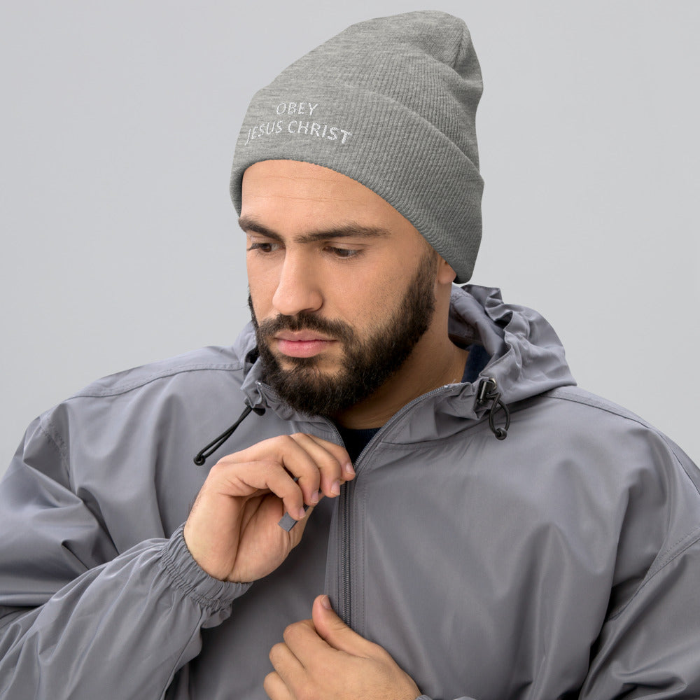 Obey Jesus Christ Cuffed Beanie - Have You Read The Red