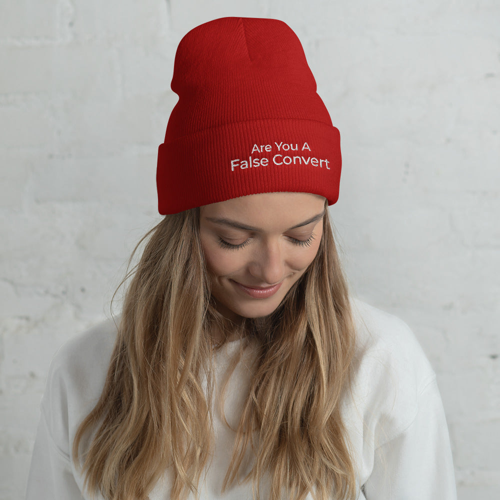 Are You A False Convert Cuffed Beanie - Have You Read The Red