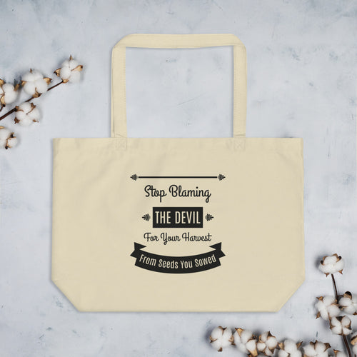 Stop Blaming The Devil For Your Harvest Of Seeds You Have Sown (Proverbs 22:8) Tote Bag - Have You Read The Red