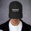 Repent Matthew 4:17 Trucker Cap - Have You Read The Red