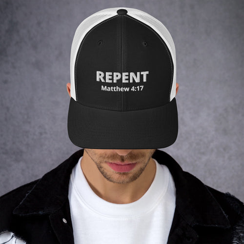 Repent Matthew 4:17 Trucker Cap - Have You Read The Red