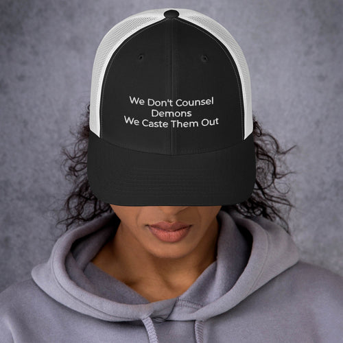We Don't Counsel Demons Trucker Cap - Have You Read The Red