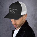 In The Beginning God Trucker Cap - Have You Read The Red