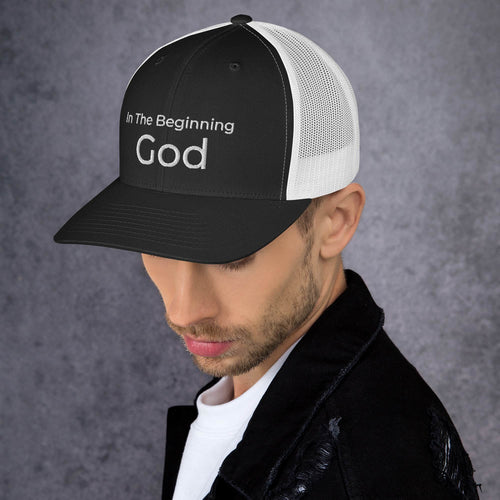 In The Beginning God Trucker Cap - Have You Read The Red