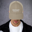 Repent Matthew 4:17 Trucker Cap - Have You Read The Red