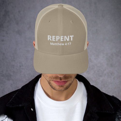Repent Matthew 4:17 Trucker Cap - Have You Read The Red