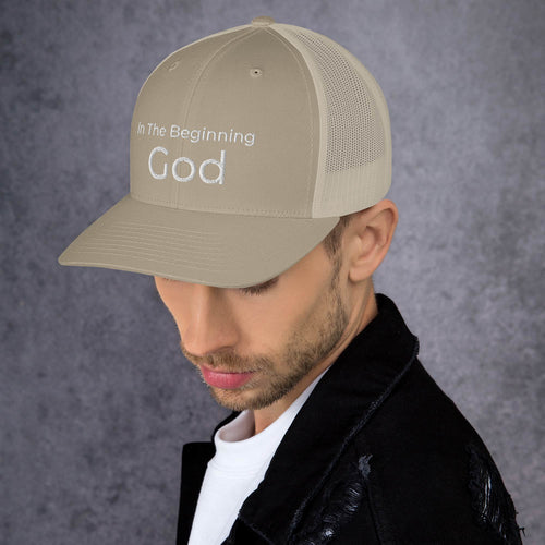 In The Beginning God Trucker Cap - Have You Read The Red