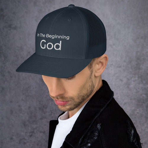 In The Beginning God Trucker Cap - Have You Read The Red