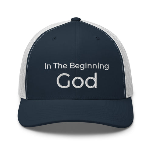 In The Beginning God Trucker Cap - Have You Read The Red