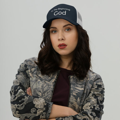 In The Beginning God Trucker Cap - Have You Read The Red