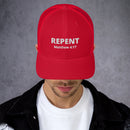 Repent Matthew 4:17 Trucker Cap - Have You Read The Red