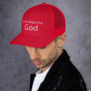 In The Beginning God Trucker Cap - Have You Read The Red