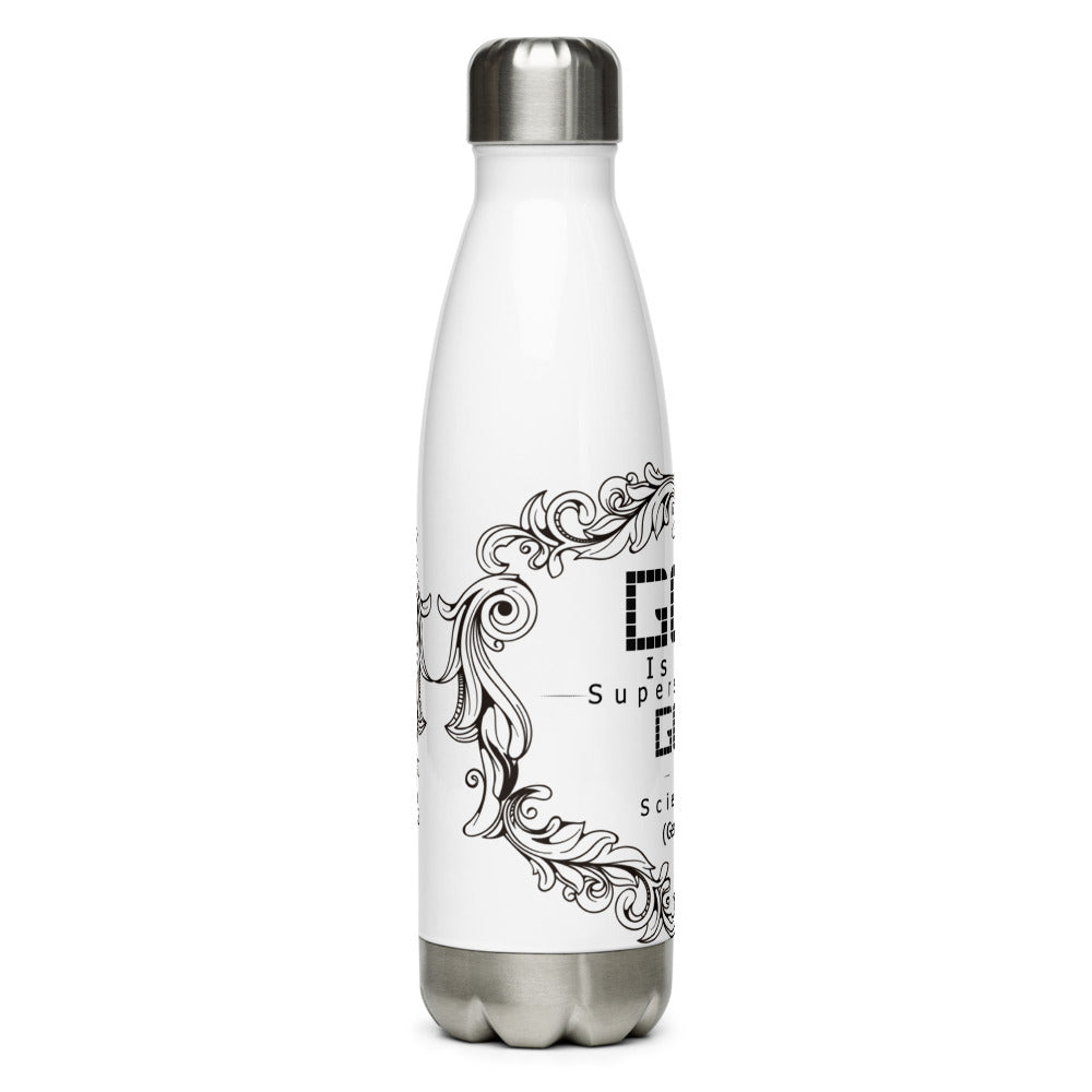 God Is Not Superstitious God Is Scientific (Genesis 1) Water Bottle