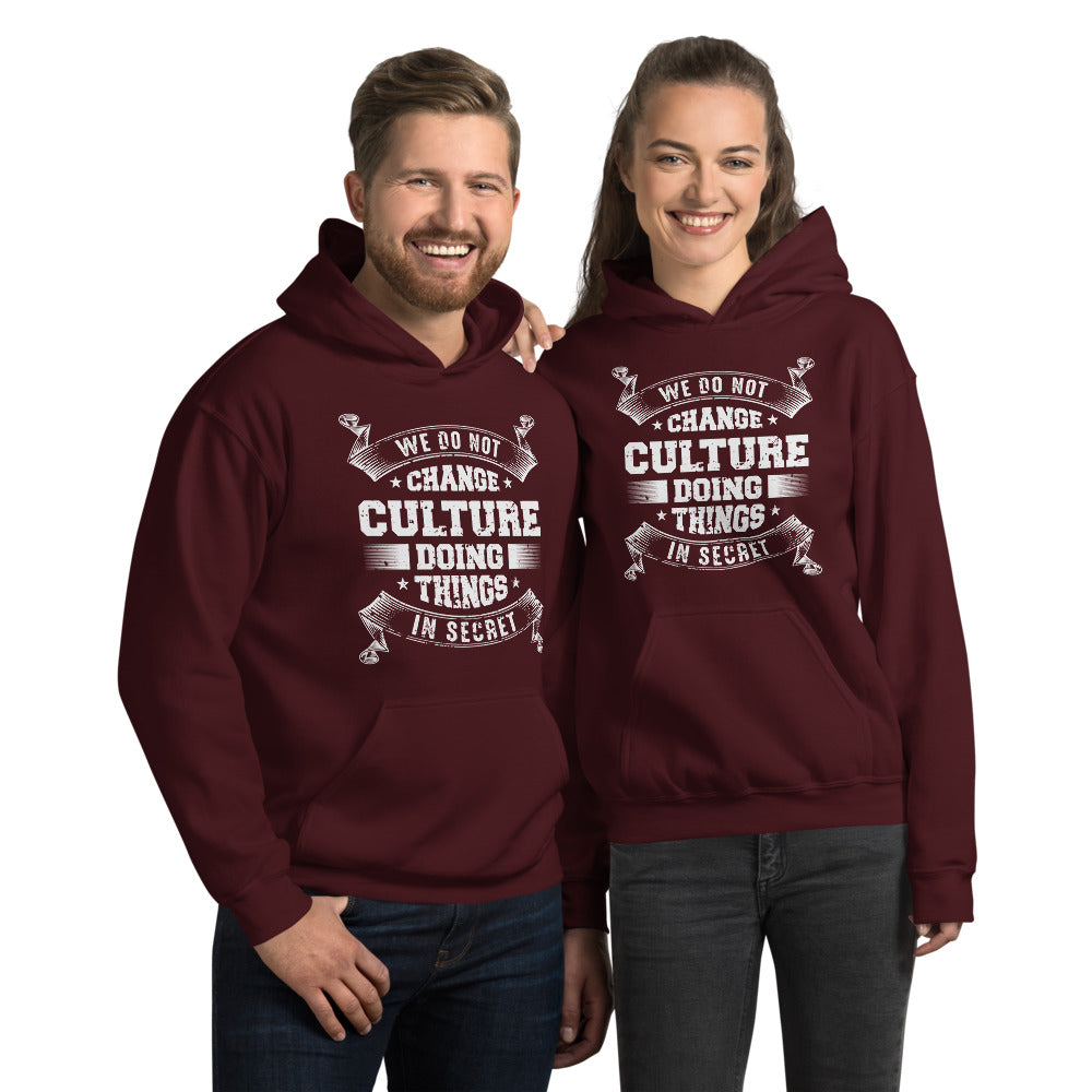 We Do not Change Culture Doing Things In Secret ( Acts 13:47) Hoodie - Have You Read The Red