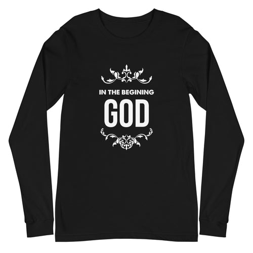 In The Beginning God (Genesis 1:1) Long Sleeve Tee - Have You Read The Red