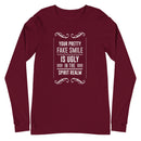 Your Pretty Fake Smile Is Ugly In The Spirit Realm (Matthew 7:15) Long Sleeve Tee - Have You Read The Red