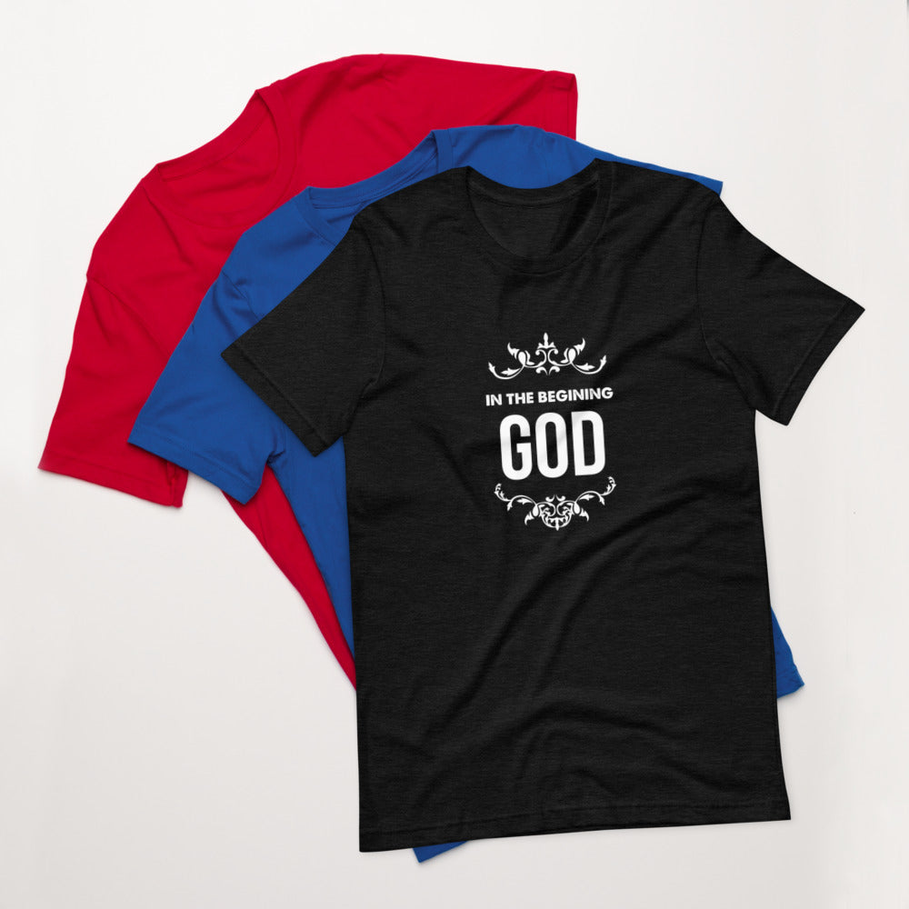In The Beginning God (Genesis 1:1) Unisex T-Shirt - Have You Read The Red