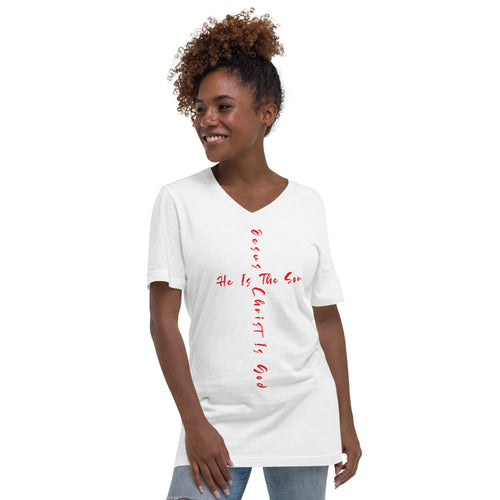Jesus Christ Is God V-Neck T-Shirt - Have You Read The Red